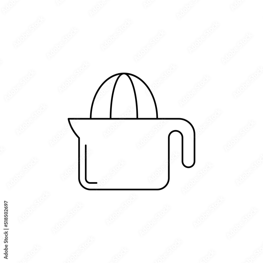 Citrus press, lemon squeezer, manual juicer icon in line style icon, isolated on white background Citrus press, lemon squeezer, manual juicer icon in line style icon, isolated on white background