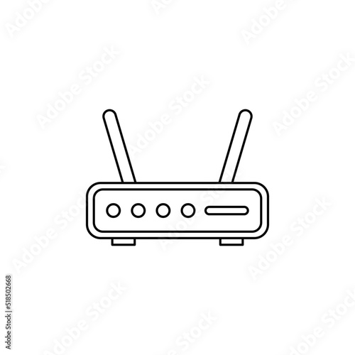 wifi router, wifi modem icon in line style icon, isolated on white background