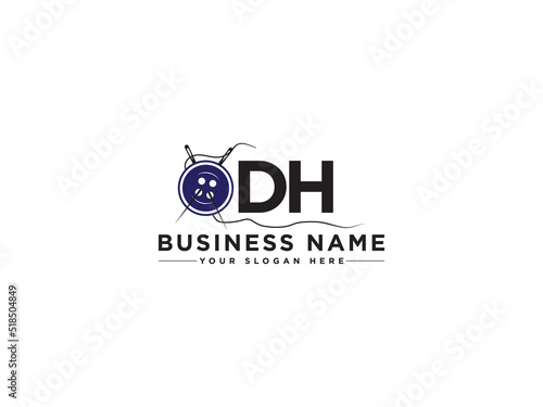 Premium DH Logo Icon, Luxury Dh hd Tailor Logo Design For Your Business