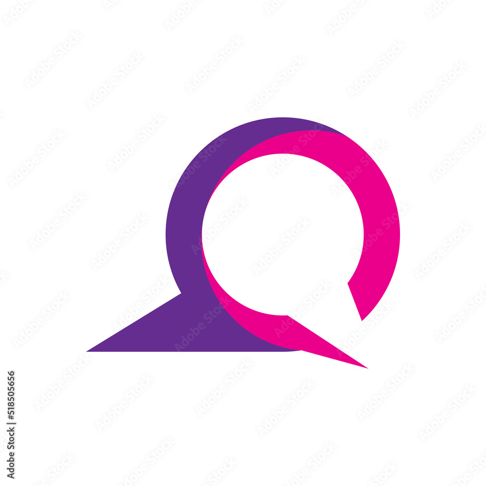 Speech bubble Logo template vector illustration