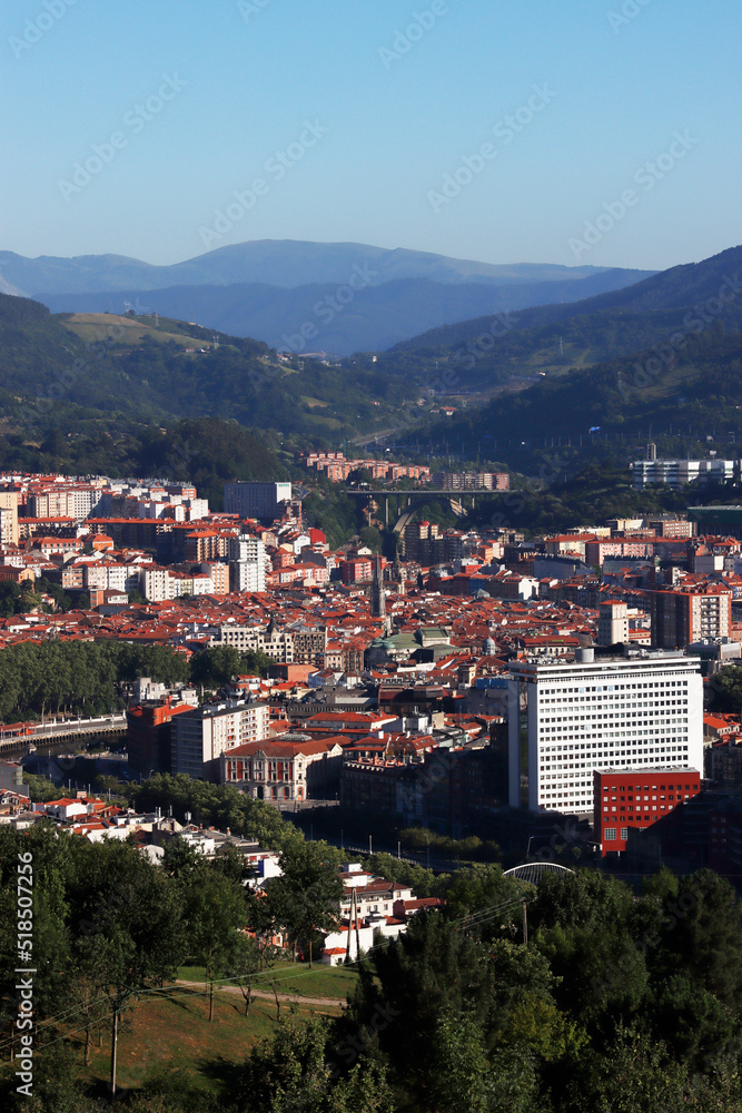 Urbanscape in the downtown of Bilbao