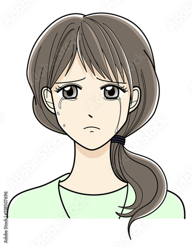 泣いている女性