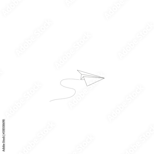 paper plane flight path, path to business © StockBURIN