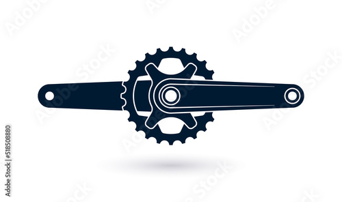Vector icon bicycle cranks. Isolated on white background