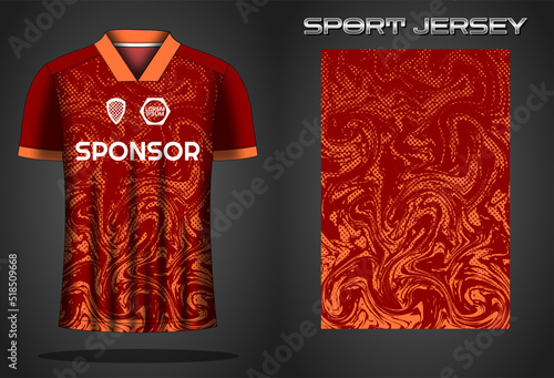 Soccer jersey sport shirt design template