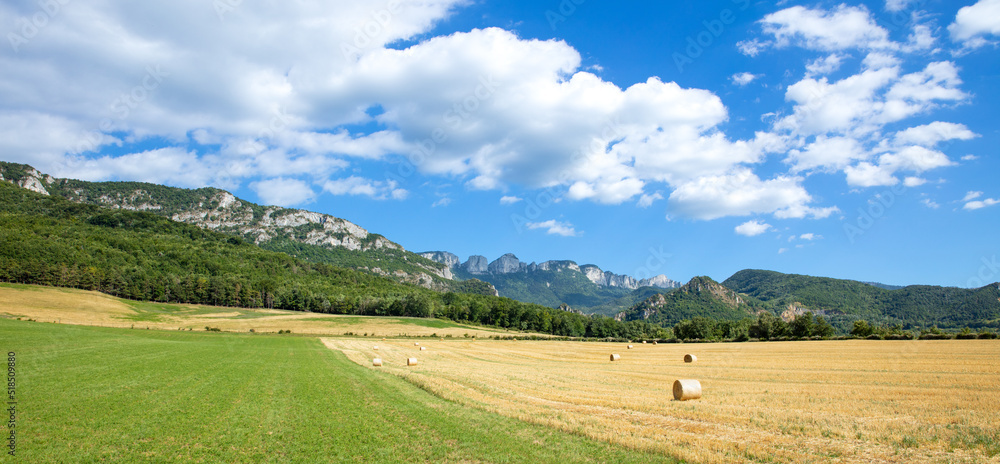 beautiful French landscape panorama view