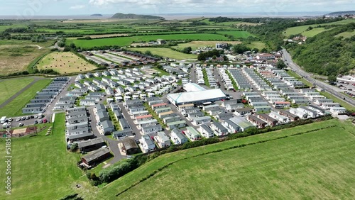 Static Caravan Park in the UK Seen From The Air photo