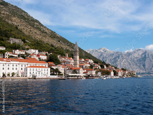 Bay of Kotor, view of the city of Perast from the sea, Montenegro © Nigva