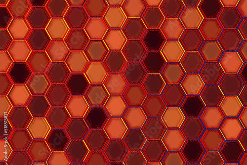 illustration hexagon pattern, honeycomb texture