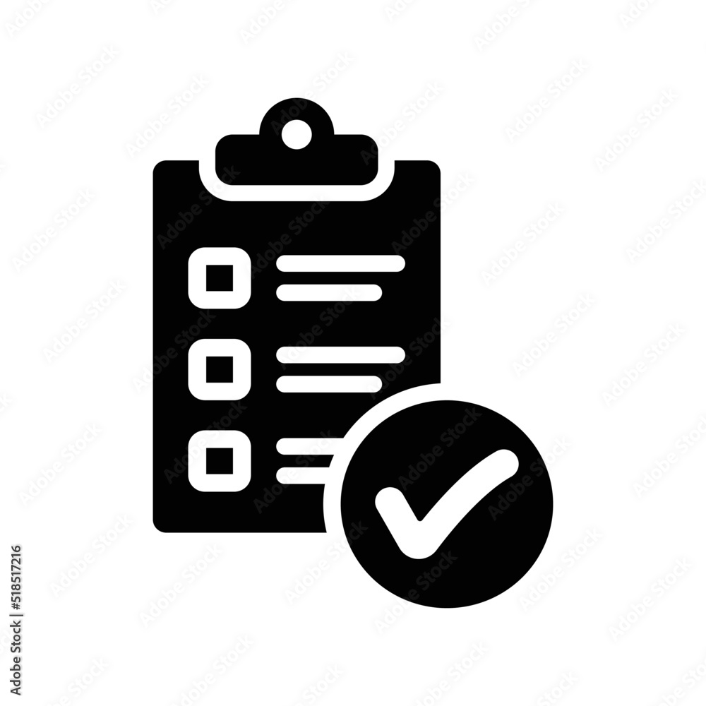 Audit, test, check, report icon. Black vector graphics. Audit, test, check, report icon. Black vector graphics.