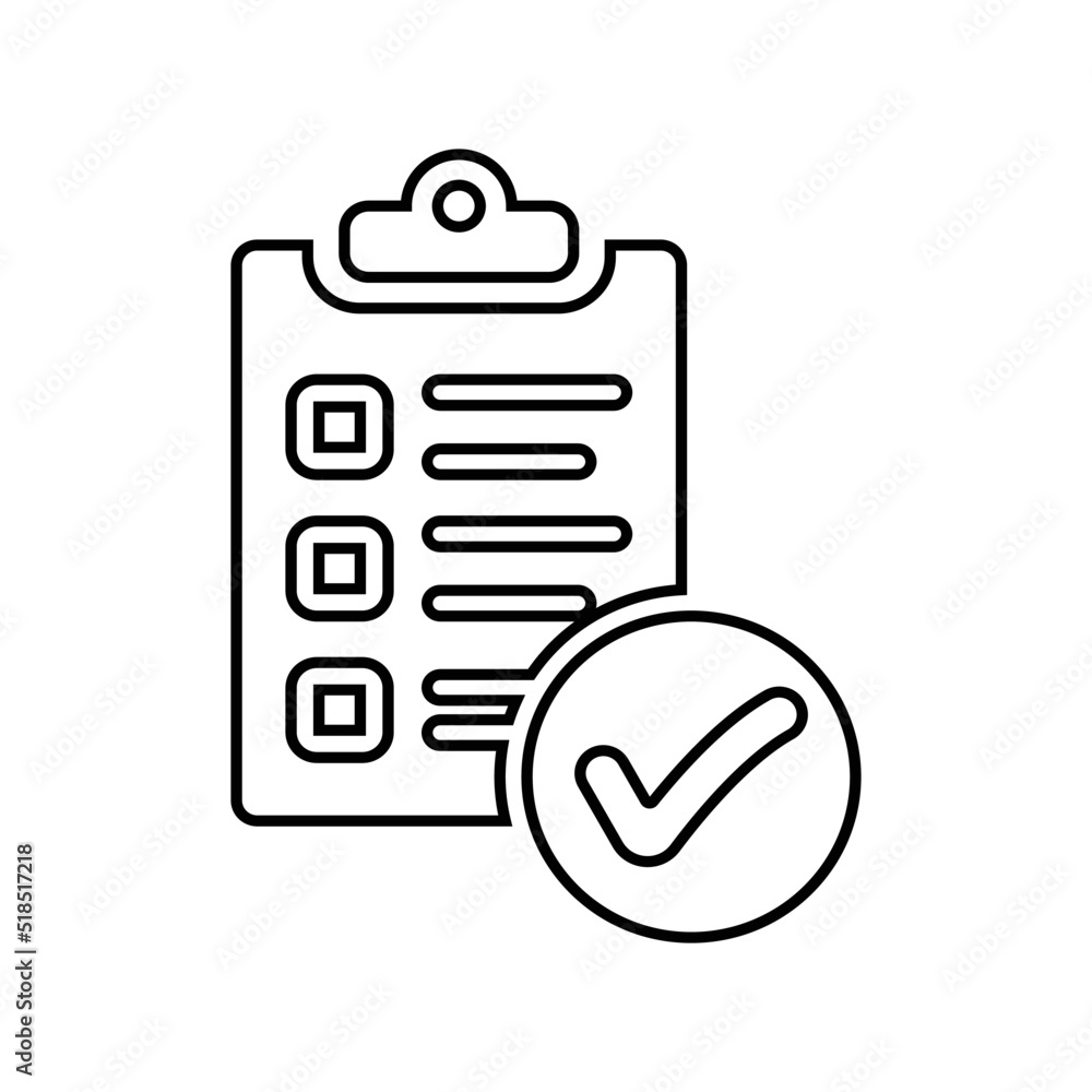 Audit, test, check, report line icon. Outline vector. Audit, test, check, report line icon. Outline vector.