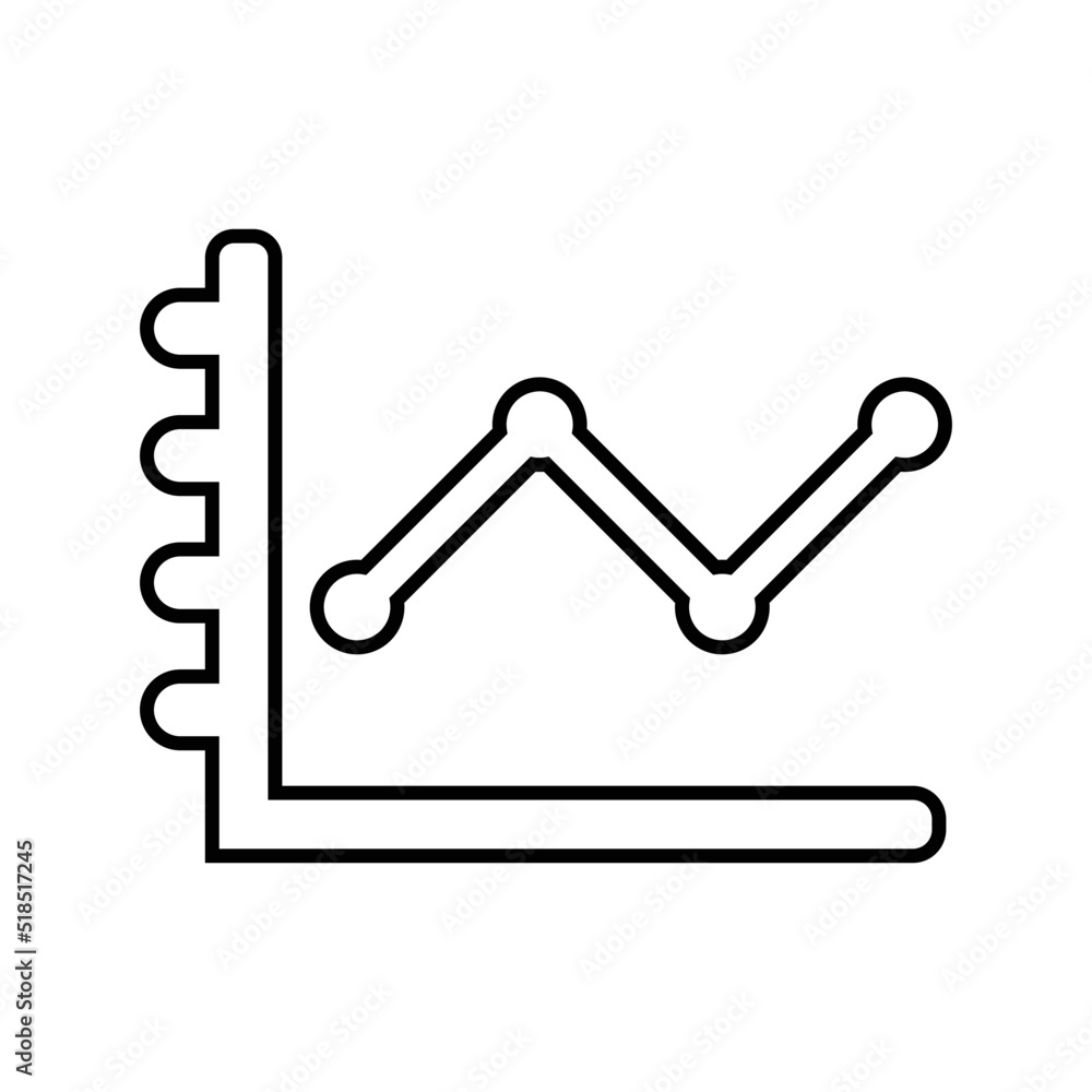 Chart, stock, reports outline icon. Line art vector. Chart, stock, reports outline icon. Line art vector.