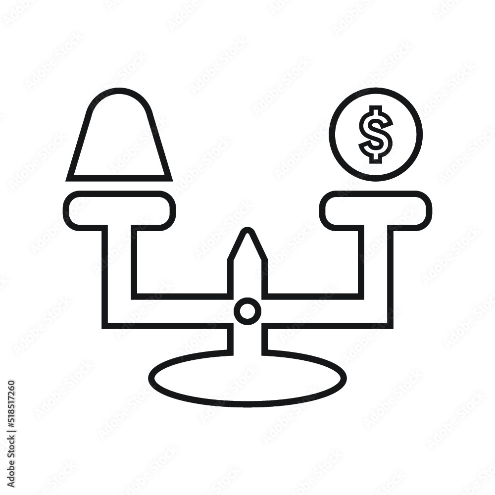 Commerce, speculation, financial line icon. Outline vector . Commerce, speculation, financial line icon. Outline vector .