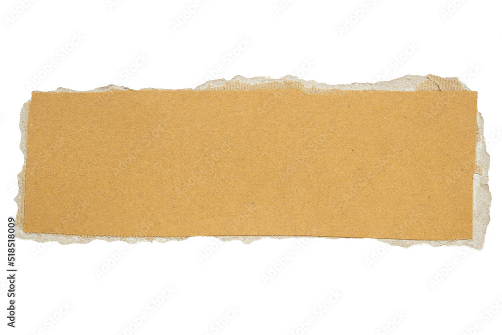 Brown Cardboard paper piece isolated on white background Brown Cardboard paper piece isolated on white background