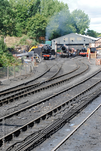 Wallpaper Mural Steam Locomotive in Siding of Old Heritage Railway Torontodigital.ca