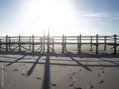 North Sea landscape in Sankt Peter-Ording  Germany.