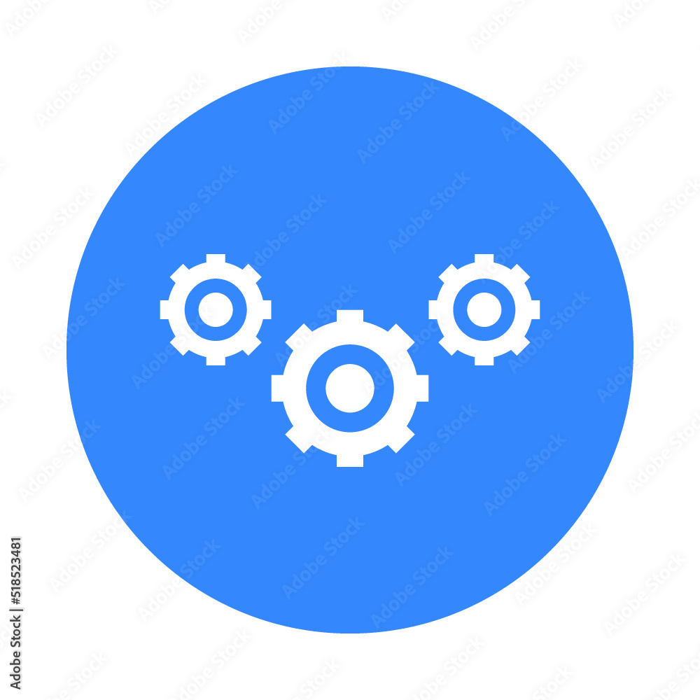 Settings, tools, gear, gears icon. Blue color design. Settings, tools, gear, gears icon. Blue color design.