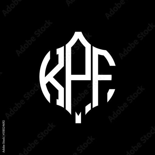 KPF letter logo. KPF best black background vector image. KPF Monogram logo design for entrepreneur and business.
 photo