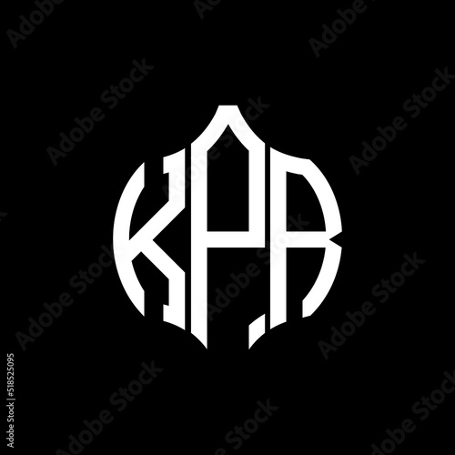 KPR letter logo. KPR best black background vector image. KPR Monogram logo design for entrepreneur and business.
