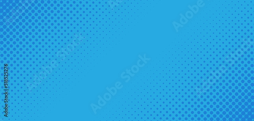 Halftone texture on blue color vector background. photo