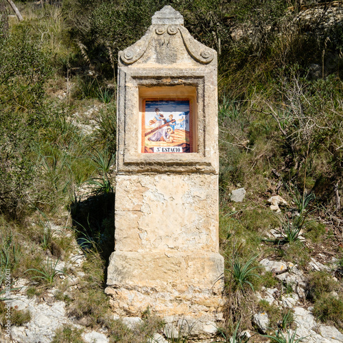 estacion de Viacrucis, calvario del Viacrucis del Camí de Sant Salvador, Felanitx, Mallorca, balearic islands, Spain photo