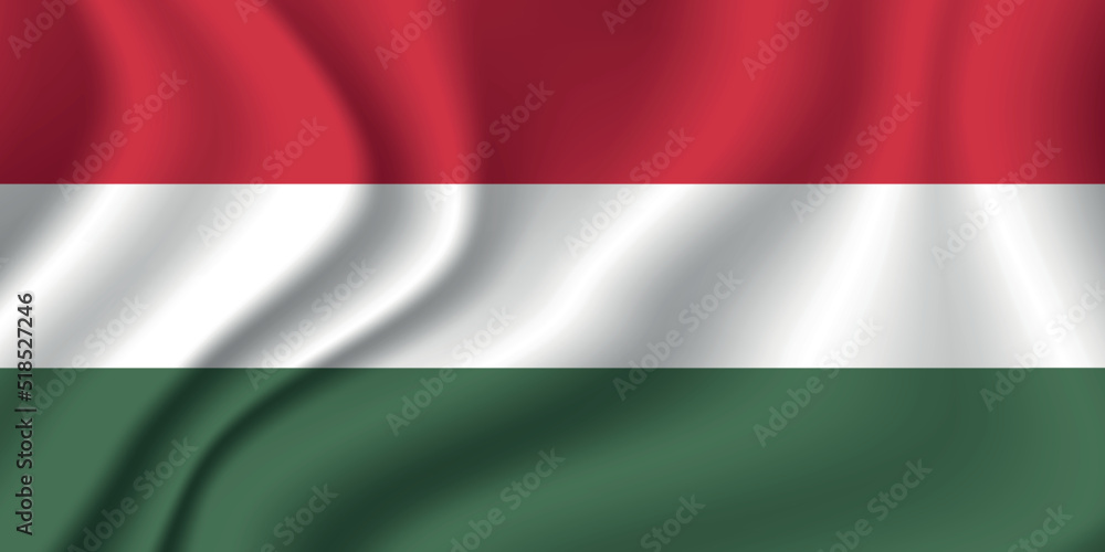 Flag of Hungary. Hungarian national symbol in official colors. Template icon. Abstract vector background