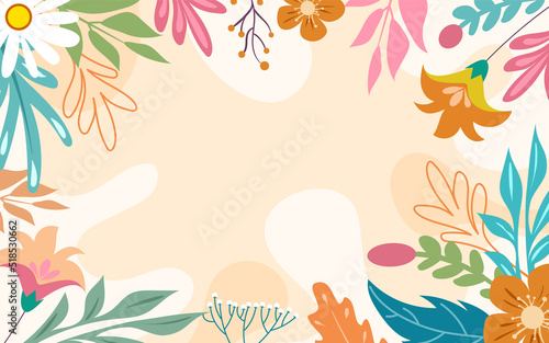 Floral Background Flat Design