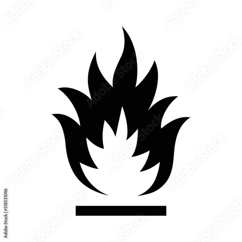 highly flammable sign, danger and caution sign, vector illustration 