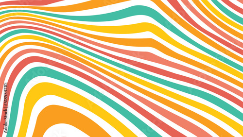 acid wave rainbow line backgrounds in 1970s 1960s hippie style. y2k wallpaper patterns retro vintage 70s 60s groove. psychedelic poster background collection. vector design illustration