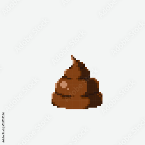 feces in pixel art style
