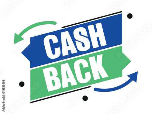 Cash back banner. Vector illustration. Cashback service icon. Money transfer sign.