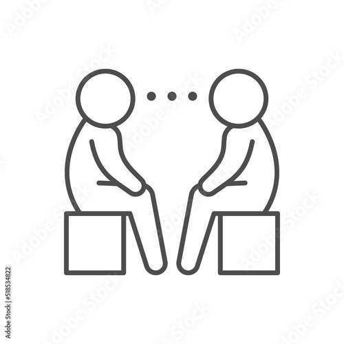 Person communication line outline icon