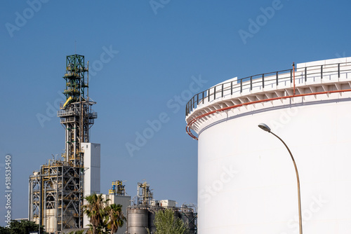 petrochemical industry in a refinery in Tarragona in Spain
