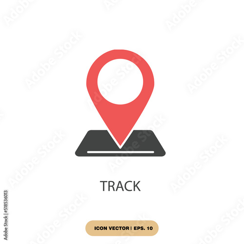 track icons  symbol vector elements for infographic web