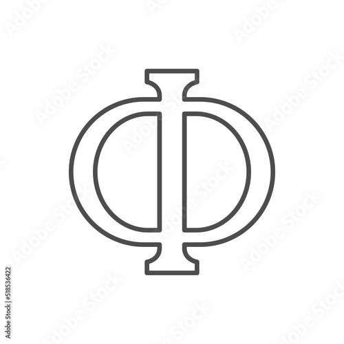 Philosophy symbol or greek alphabet icon