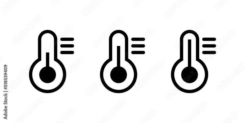 thermometer icon set thermometer icon set