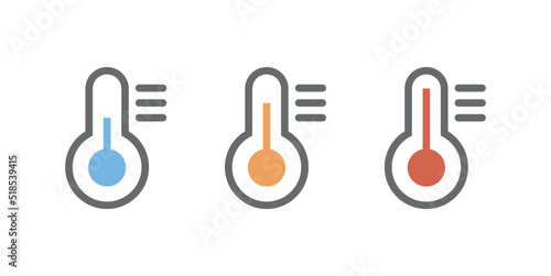 thermometer icon set