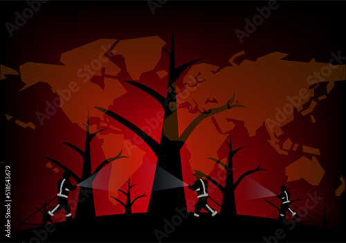 Incendios en todo el mundo. Calentamiento global, Ola de calor mundial