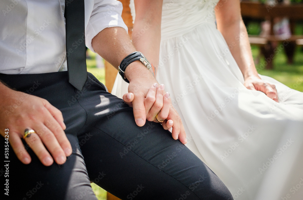 bride and groom holding hands bride and groom holding hands