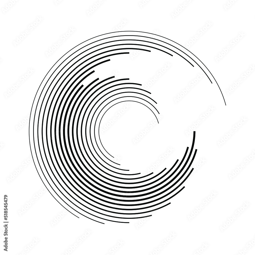 Abstract concentric lines in circle form. Vector illustration. Trendy design element for frame, logo, tattoo, sign, symbol, web, prints, posters, template, pattern and abstract background Abstract concentric lines in circle form. Vector illustration. Trendy design element for frame, logo, tattoo, sign, symbol, web, prints, posters, template, pattern and abstract background