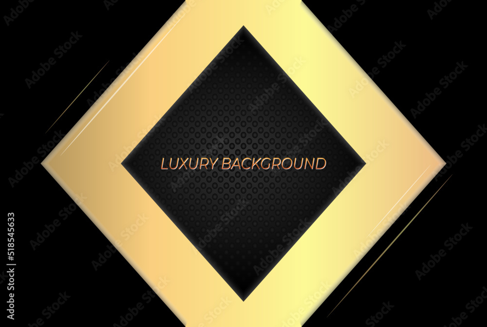 Elegant Luxury Geometric Golden Black Background