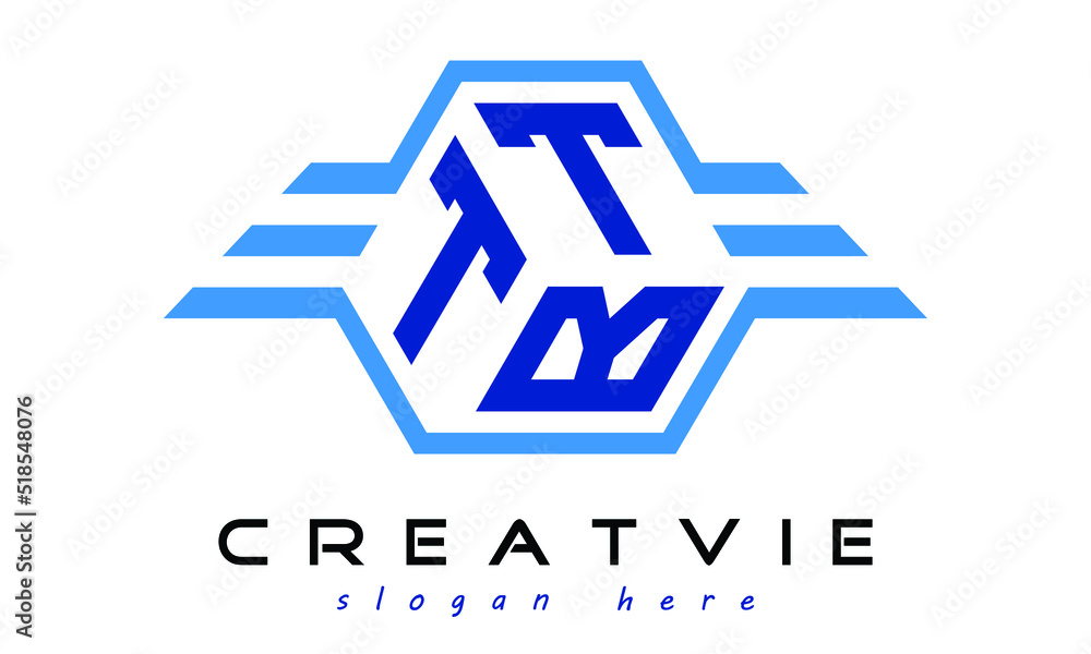 TTB three letter geometrical wings logo design vector template ...