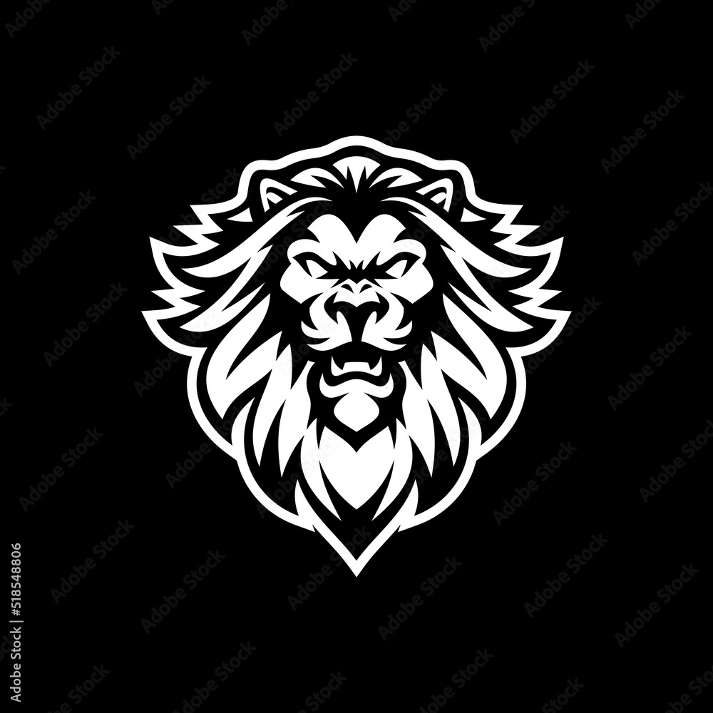 Angry roaring lion head line art or silhouette logo design. Lion face vector illustration on dark background
Angry roaring lion head line art or silhouette logo design. Lion face vector illustration on dark background