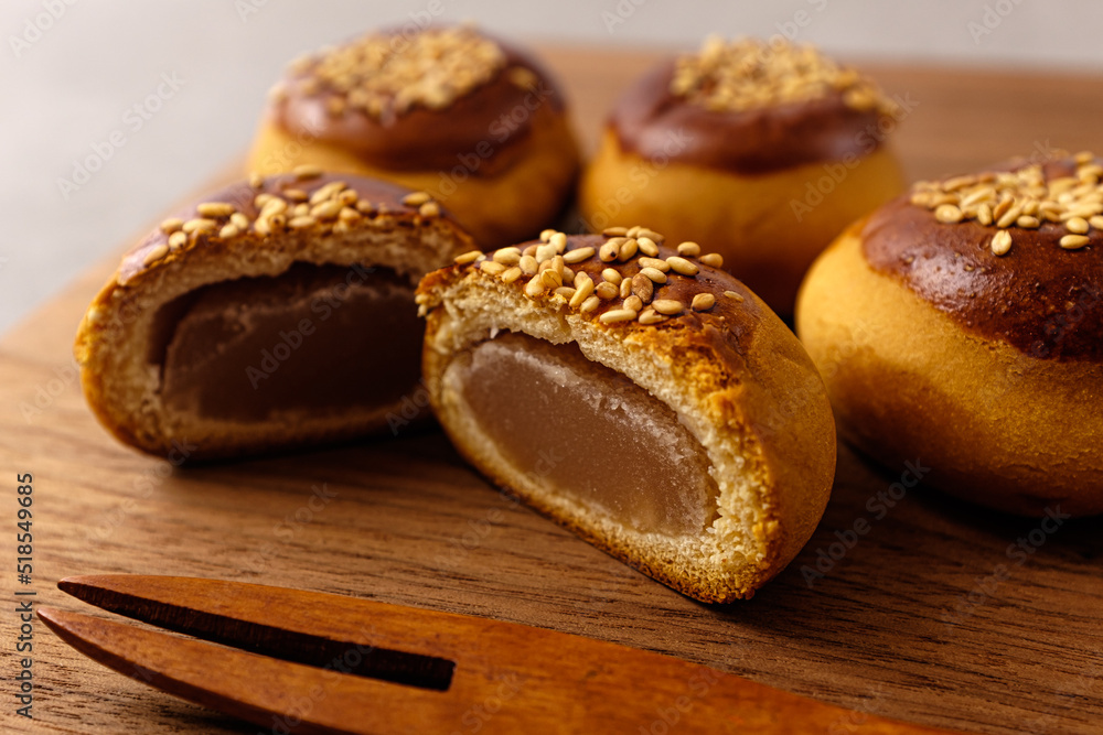 Chestnut Manju, a sweet pastry with chestnut paste