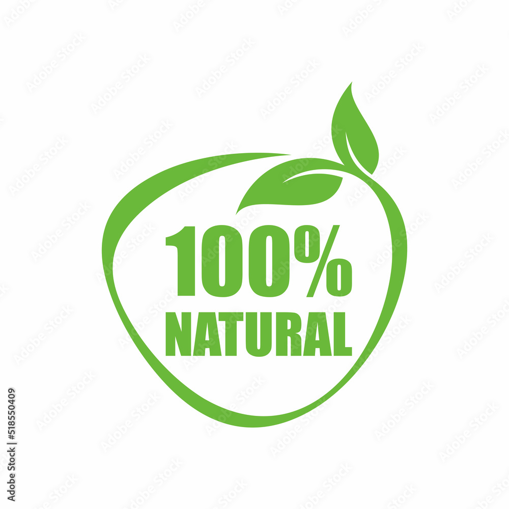 100 percent natural label sticker badge Vector, 100% organic vector, 100% natural stamp vector 100 percent natural label sticker badge Vector, 100% organic vector, 100% natural stamp vector
