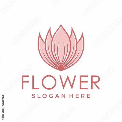 Lotus Flower logo design inspiration, Beauty spa logo, flower icon
