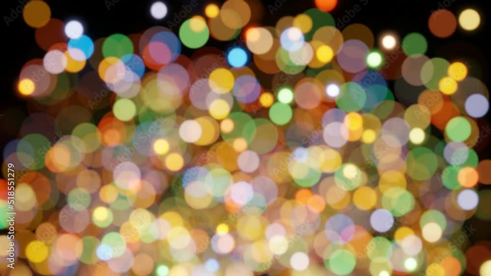 An animation of colored lights rising from the bottom to the top