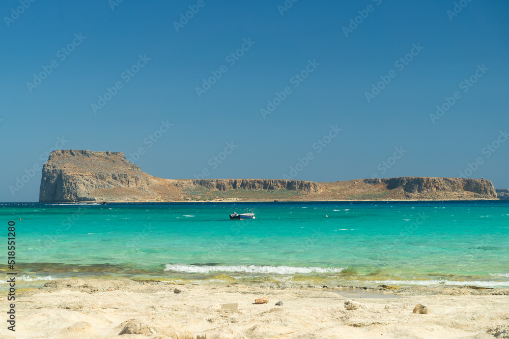 Balos Bay view in Crete island, Greece 