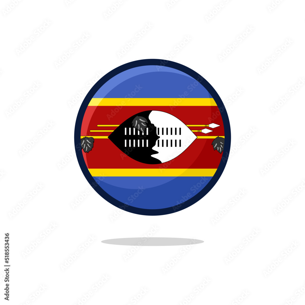 Eswatini Flag Icon. Eswatini Flag flat style isolated on a white background - stock vector. Eswatini Flag Icon. Eswatini Flag flat style isolated on a white background - stock vector.