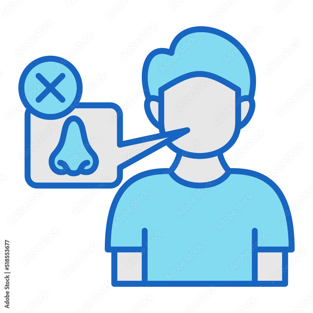 Loss Of Sense Of Smell Icon Loss Of Sense Of Smell Icon